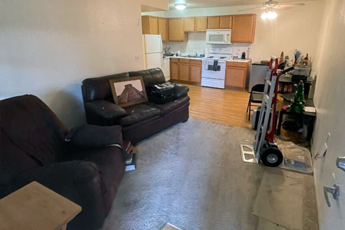 residential window screen on house