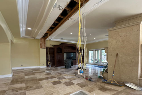 residential window screen on house